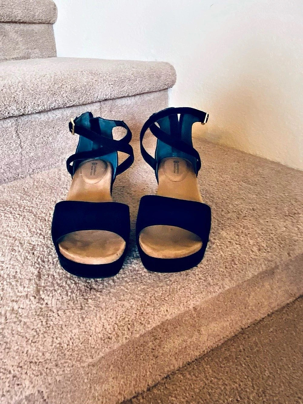 Giani Bernini Jayleen Platform Wedge Sandals Black